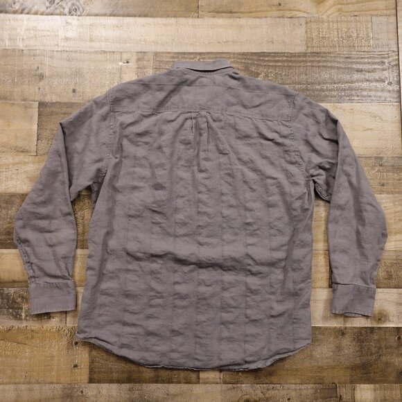 Tommy Bahama Linen Blend Button Down Men’s Large Gray Casual Beachwear - Picture 8 of 8